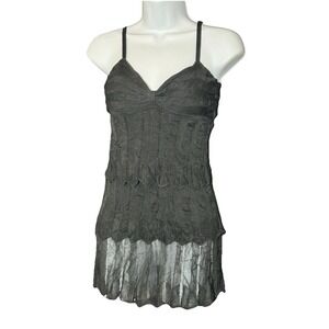 Vintage Marciano Ruffle‎ Lace Whimsigoth Black Fairy Core Y2k Babydoll S